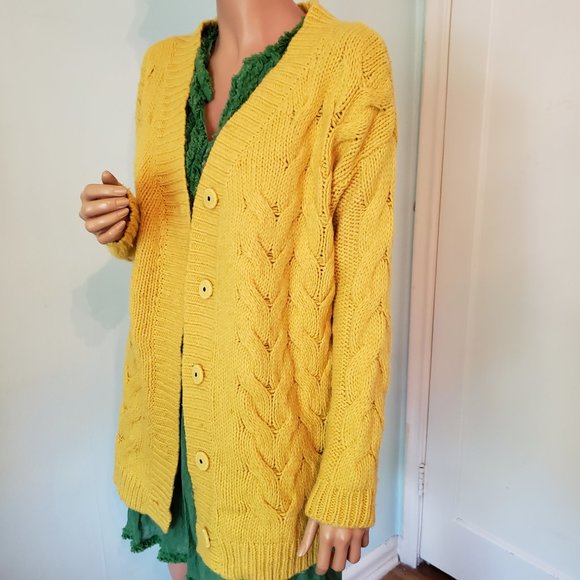 NWT Sundance French Braid Cardigan. 40% Wool. Size S. - Picture 2 of 15